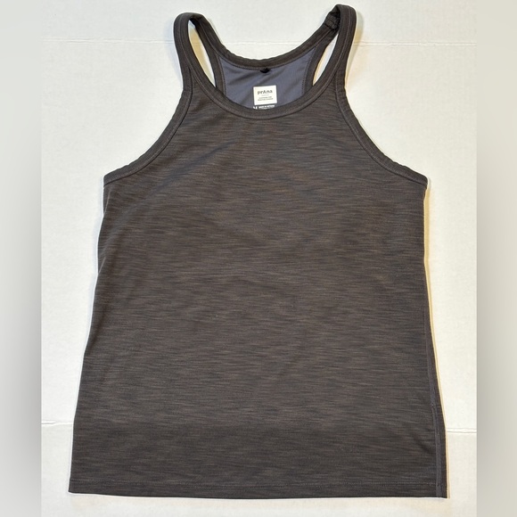 Prana Tops - PrAna Active Tank - Built in Bra - Gray/Grey Black Marled - Gym, Hiking , Yoga